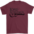 Lord of the Strings Guitarist Guitar Mens T-Shirt Cotton Gildan Maroon