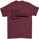 Lord of the Strings Guitarist Guitar Mens T-Shirt Cotton Gildan Maroon