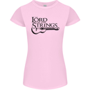 Lord of the Strings Guitarist Guitar Womens Petite Cut T-Shirt Light Pink