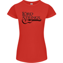Lord of the Strings Guitarist Guitar Womens Petite Cut T-Shirt Red
