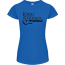 Lord of the Strings Guitarist Guitar Womens Petite Cut T-Shirt Royal Blue
