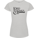 Lord of the Strings Guitarist Guitar Womens Petite Cut T-Shirt Sports Grey