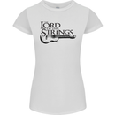 Lord of the Strings Guitarist Guitar Womens Petite Cut T-Shirt White