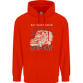 Lorry Driver Eat Sleep Truck Trucker Childrens Kids Hoodie Bright Red