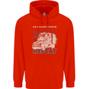 Lorry Driver Eat Sleep Truck Trucker Childrens Kids Hoodie Bright Red