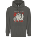 Lorry Driver Eat Sleep Truck Trucker Childrens Kids Hoodie Storm Grey