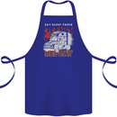 Lorry Driver Eat Sleep Truck Trucker Cotton Apron 100% Organic Royal Blue