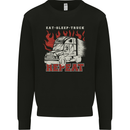 Lorry Driver Eat Sleep Truck Trucker Kids Sweatshirt Jumper Black