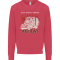 Lorry Driver Eat Sleep Truck Trucker Kids Sweatshirt Jumper Heliconia