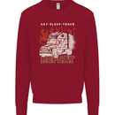 Lorry Driver Eat Sleep Truck Trucker Kids Sweatshirt Jumper Red