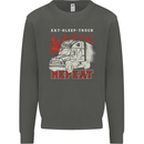 Lorry Driver Eat Sleep Truck Trucker Kids Sweatshirt Jumper Storm Grey