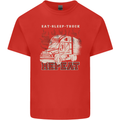 Lorry Driver Eat Sleep Truck Trucker Kids T-Shirt Childrens Red