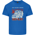 Lorry Driver Eat Sleep Truck Trucker Kids T-Shirt Childrens Royal Blue