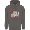 Lorry Driver Eat Sleep Truck Trucker Mens 80% Cotton Hoodie Charcoal