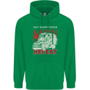 Lorry Driver Eat Sleep Truck Trucker Mens 80% Cotton Hoodie Irish Green