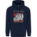 Lorry Driver Eat Sleep Truck Trucker Mens 80% Cotton Hoodie Navy Blue