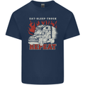 Lorry Driver Eat Sleep Truck Trucker Mens Cotton T-Shirt Tee Top Navy Blue