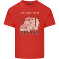 Lorry Driver Eat Sleep Truck Trucker Mens Cotton T-Shirt Tee Top Red