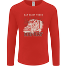 Lorry Driver Eat Sleep Truck Trucker Mens Long Sleeve T-Shirt Red