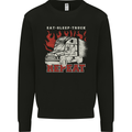 Lorry Driver Eat Sleep Truck Trucker Mens Sweatshirt Jumper Black
