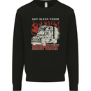 Lorry Driver Eat Sleep Truck Trucker Mens Sweatshirt Jumper Black