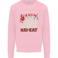 Lorry Driver Eat Sleep Truck Trucker Mens Sweatshirt Jumper Light Pink