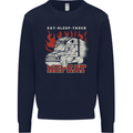 Lorry Driver Eat Sleep Truck Trucker Mens Sweatshirt Jumper Navy Blue