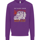 Lorry Driver Eat Sleep Truck Trucker Mens Sweatshirt Jumper Purple