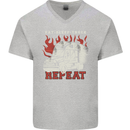 Lorry Driver Eat Sleep Truck Trucker Mens V-Neck Cotton T-Shirt Sports Grey