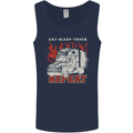 Lorry Driver Eat Sleep Truck Trucker Mens Vest Tank Top Navy Blue
