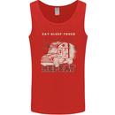 Lorry Driver Eat Sleep Truck Trucker Mens Vest Tank Top Red