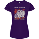Lorry Driver Eat Sleep Truck Trucker Womens Petite Cut T-Shirt Purple