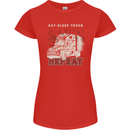 Lorry Driver Eat Sleep Truck Trucker Womens Petite Cut T-Shirt Red