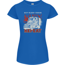 Lorry Driver Eat Sleep Truck Trucker Womens Petite Cut T-Shirt Royal Blue