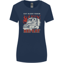 Lorry Driver Eat Sleep Truck Trucker Womens Wider Cut T-Shirt Navy Blue