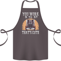 Lorry Driver You Work 9-5? Truck Funny Cotton Apron 100% Organic Dark Grey