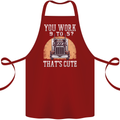 Lorry Driver You Work 9-5? Truck Funny Cotton Apron 100% Organic Maroon
