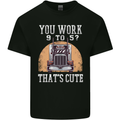 Lorry Driver You Work 9-5? Truck Funny Mens Cotton T-Shirt Tee Top Black