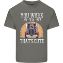 Lorry Driver You Work 9-5? Truck Funny Mens Cotton T-Shirt Tee Top Charcoal