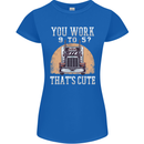 Lorry Driver You Work 9-5? Truck Funny Womens Petite Cut T-Shirt Royal Blue