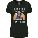 Lorry Driver You Work 9-5? Truck Funny Womens Wider Cut T-Shirt Black