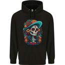 Los Muertos Day of the Dead Sugar Skull Childrens Kids Hoodie Black