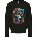 Los Muertos Day of the Dead Sugar Skull Kids Sweatshirt Jumper Black