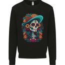 Los Muertos Day of the Dead Sugar Skull Mens Sweatshirt Jumper Black