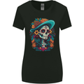 Los Muertos Day of the Dead Sugar Skull Womens Wider Cut T-Shirt Black