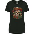 Los Muertow Sugar Skull Day of the Dead Womens Wider Cut T-Shirt Black