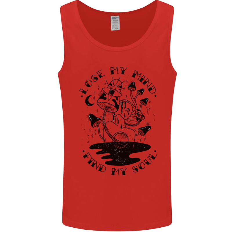 Lose My Mind Funny Magic Mushrooms Drugs Mens Vest Tank Top Red
