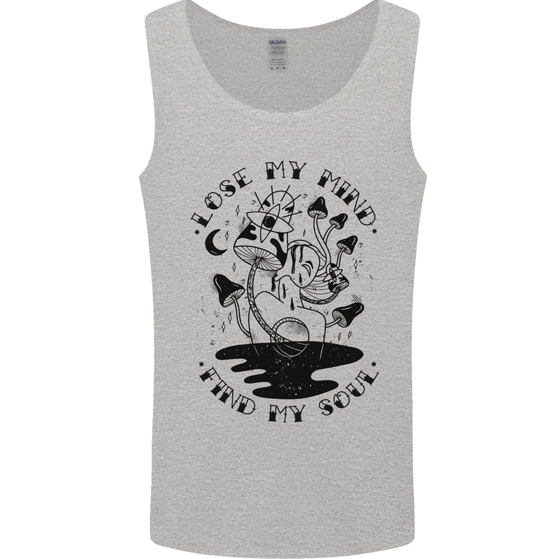 Lose My Mind Funny Magic Mushrooms Drugs Mens Vest Tank Top Sports Grey