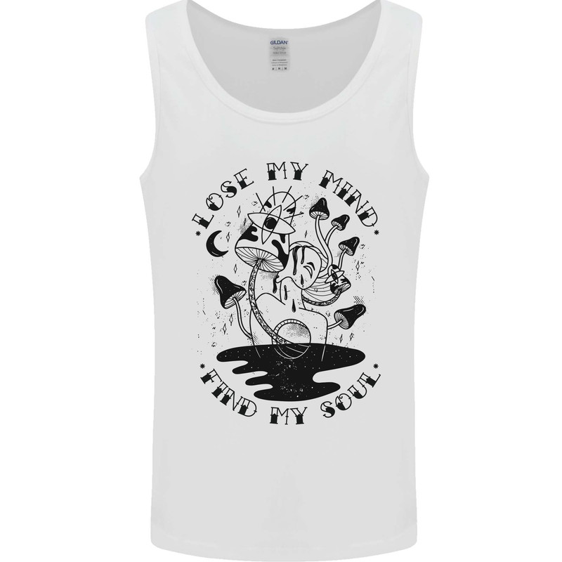 Lose My Mind Funny Magic Mushrooms Drugs Mens Vest Tank Top White