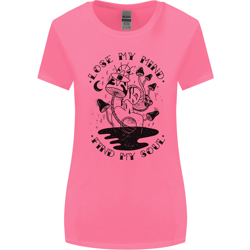 Lose My Mind Funny Magic Mushrooms Drugs Womens Wider Cut T-Shirt Azalea